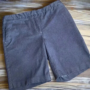 Mario Serrani Italy Women's Size 8 Navy Blue Flat-Front Bermuda Shorts.